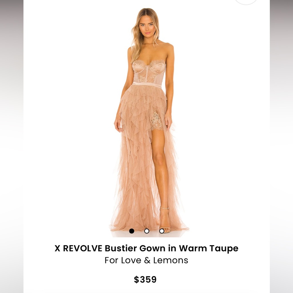For Love and Lemons Bustier Gown - Warm Taupe 🤎make offer🤎